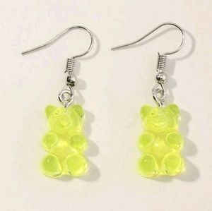 Kawaii Gummy Bear Necklace and Earrings Set